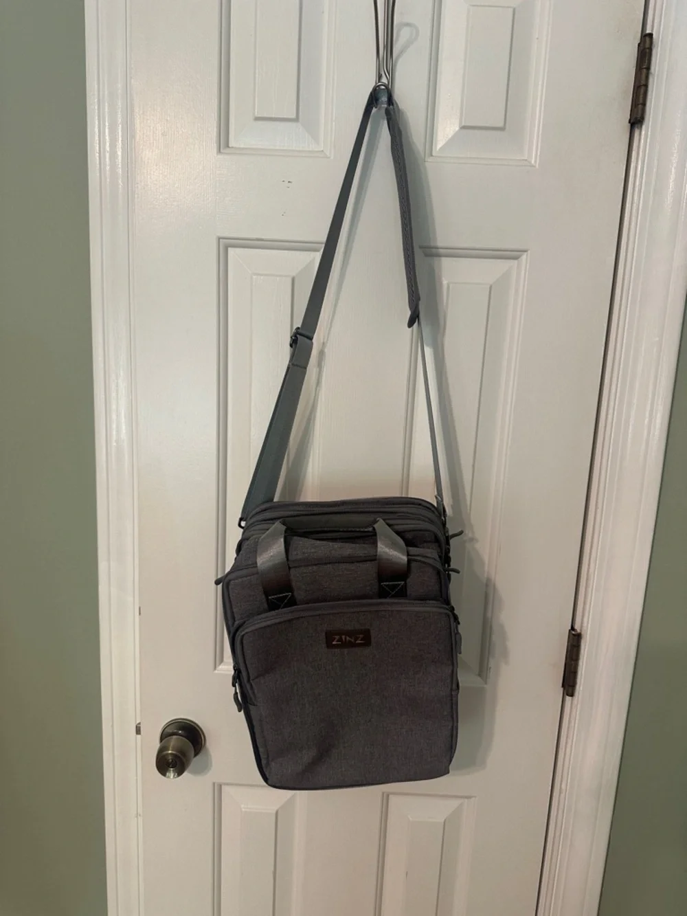 Zinz Grey Laptop Sling Bag with Front Pocket Never Used